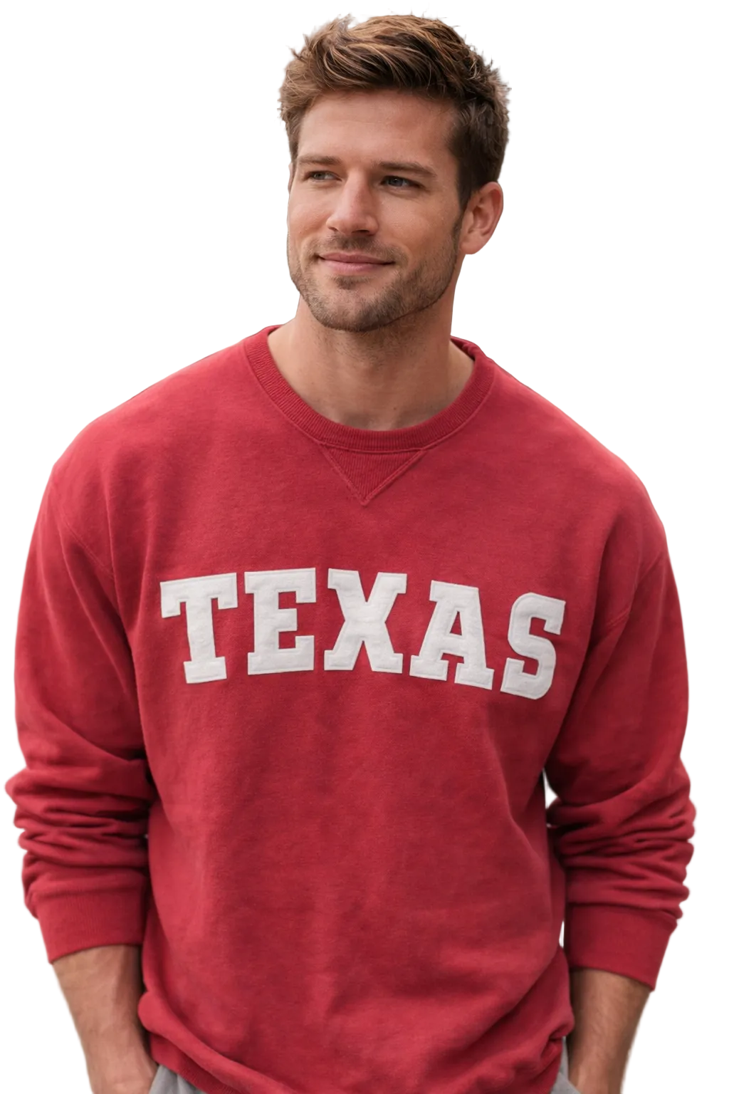Texas Chenille Crew Sweatshirt Garment Dyed Comfort Washed