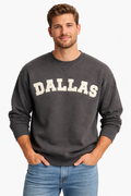 Dallas Chenille Crew Sweatshirt Garment Dyed Comfort Washed