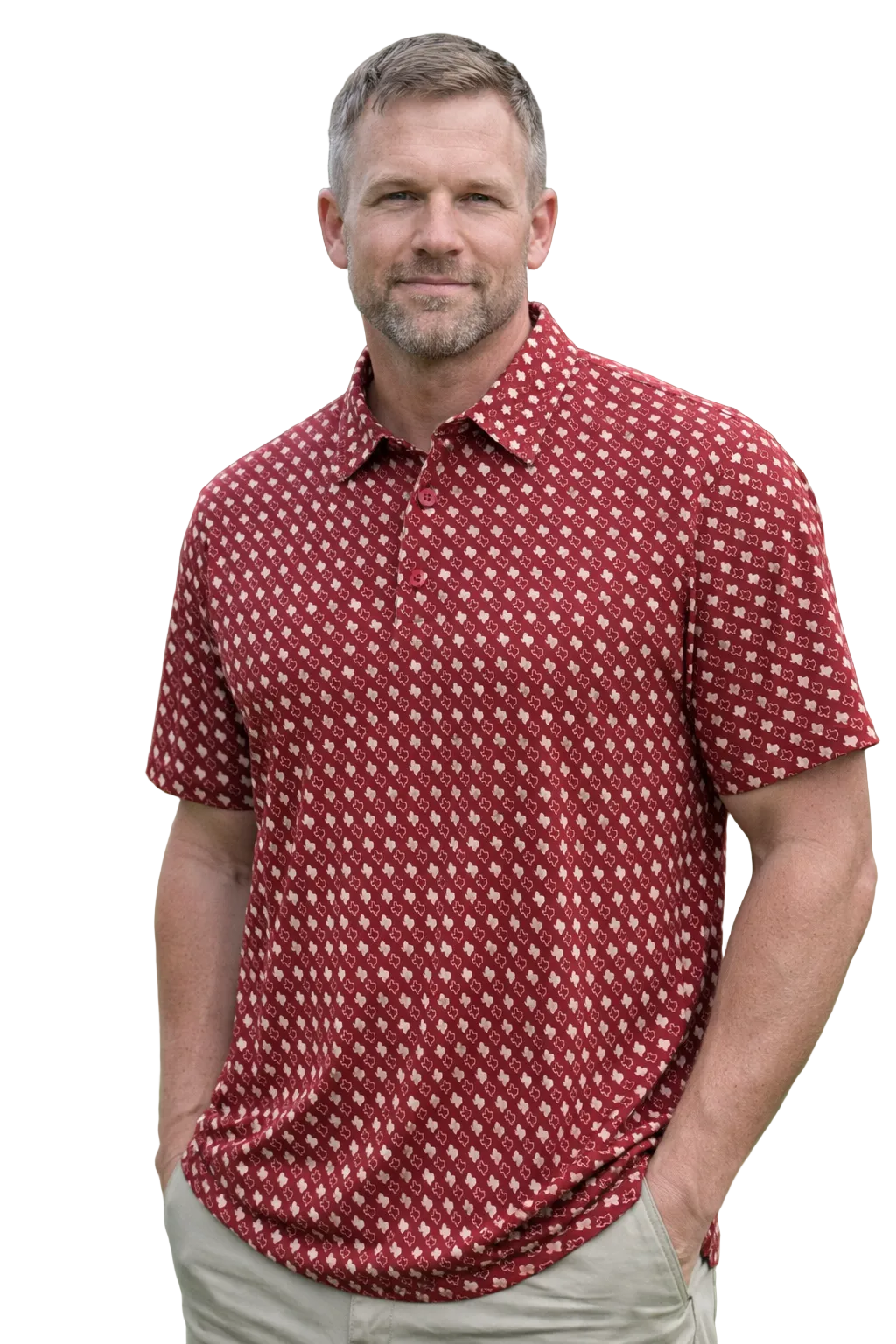 Texas State Dark Maroon Performance Polo