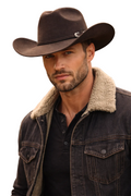Unisex Wool Cowboy Hat Brown