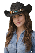 Turquoise beaded Cowboy Hat