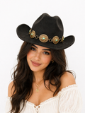 Western Felt Silver Turquoise Beaded Band Cowboy Hat