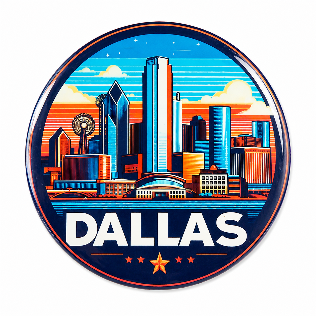 Dallas Skyline Texas -  Image, Magnet