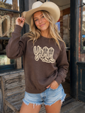 Y'All Boots Chenille Crew Sweatshirt