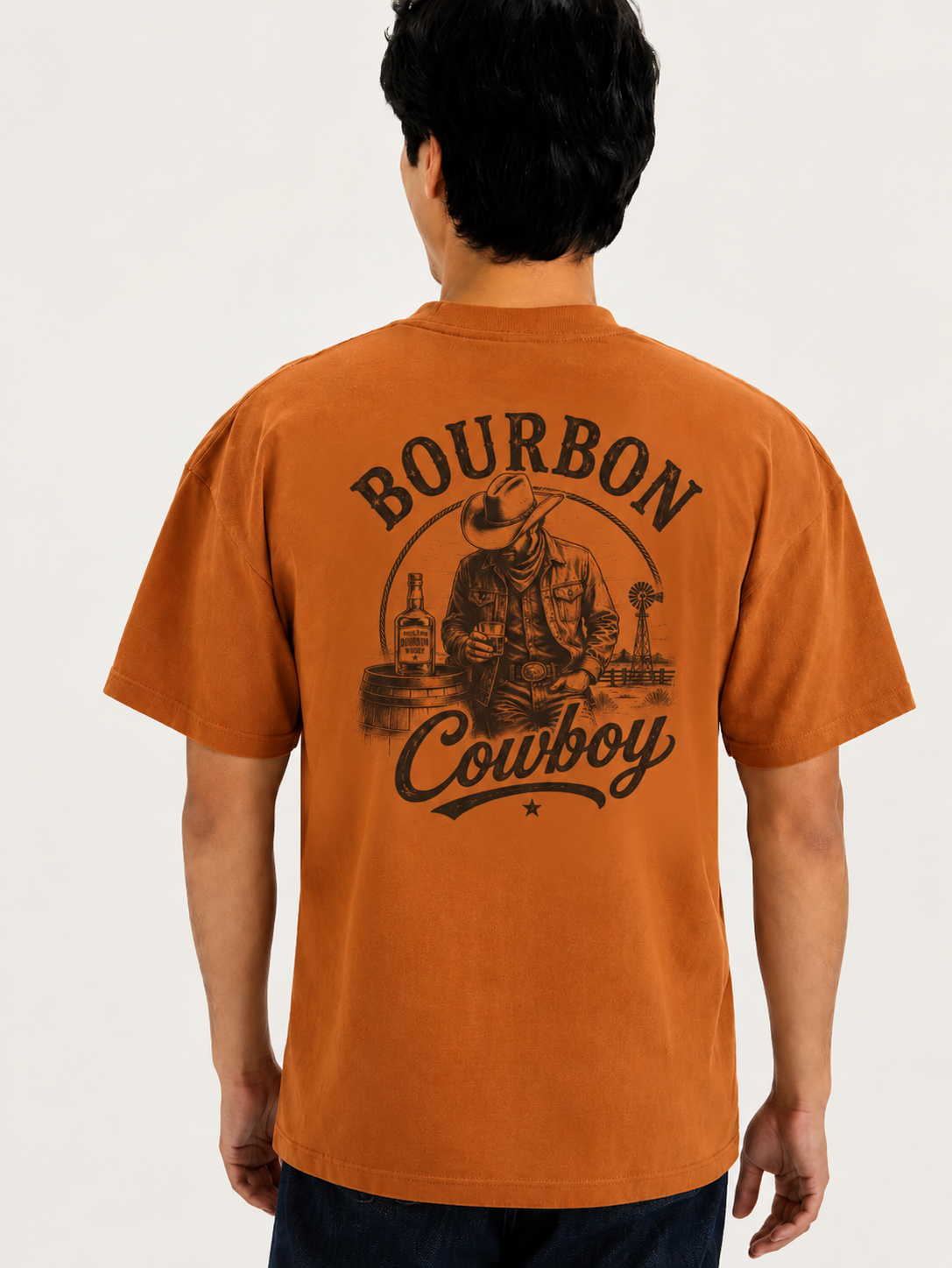 Bourbon Cowboy Heavyweight oversized T-shirt