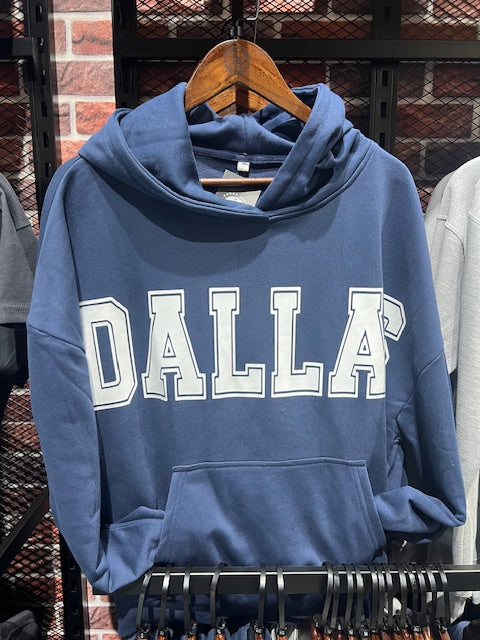 Dallas French Terry Hoodie Navy Sweatshirt