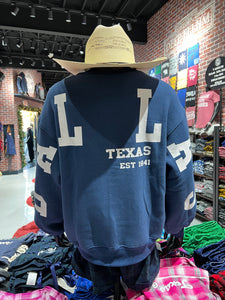 Dallas Texas 1841 French Terry Crew Navy Fleece Sweatshirt