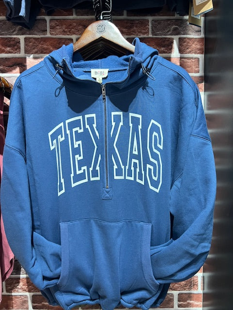 Texas 1/2 Zip Crew Sweatshirt