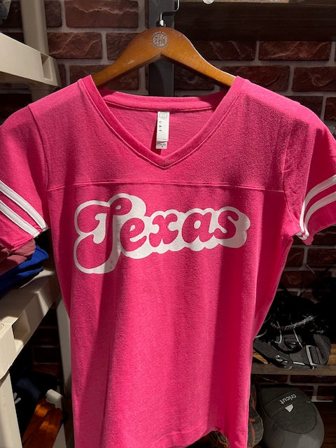 Texas Football Jersey Womens V-Neck Shirt