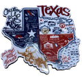 Shape of Texas Red White Blue Magnet