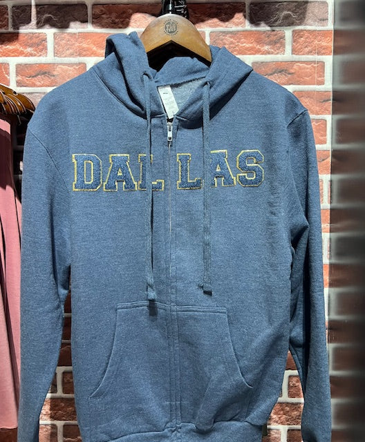 Dallas Chenille Zip Up Jacket Hoodie