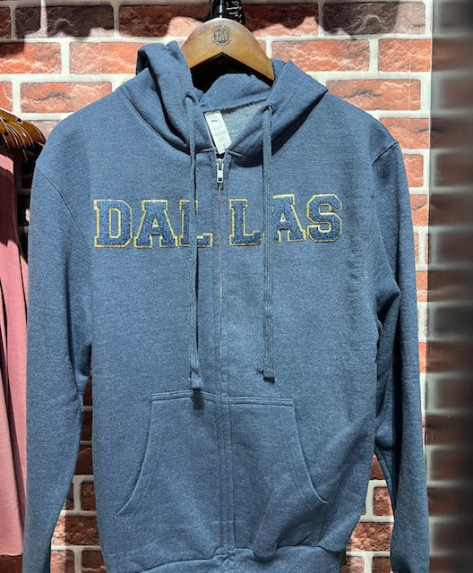 Dallas Chenille Zip Up Jacket Hoodie