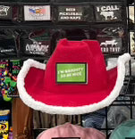 Santa Cowboy Hat -  Premium Flexfit Hat and Patch