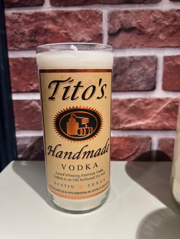 Tito's Handemade Liquor Bottle Candle