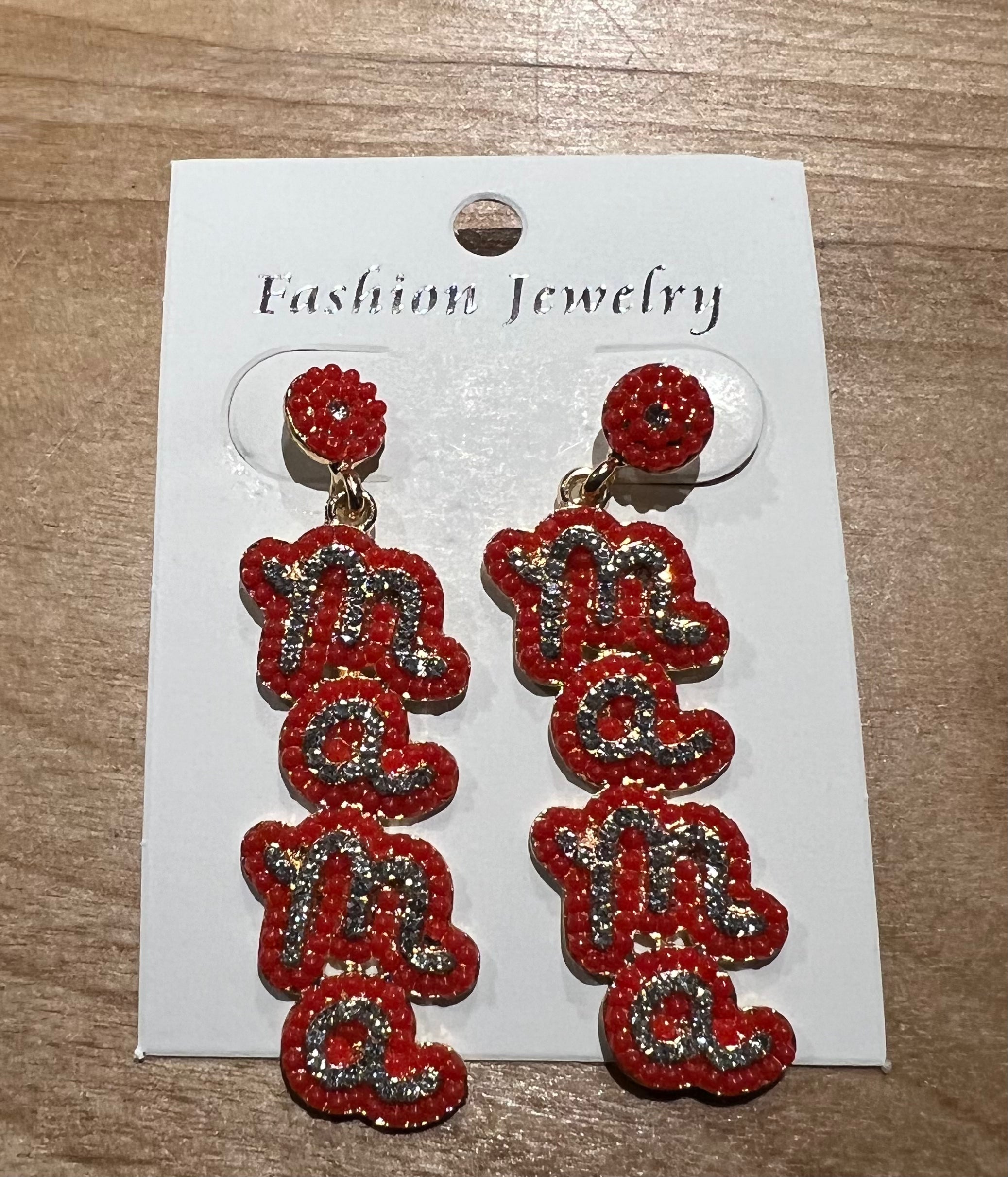 Rinestone Mama Earrings