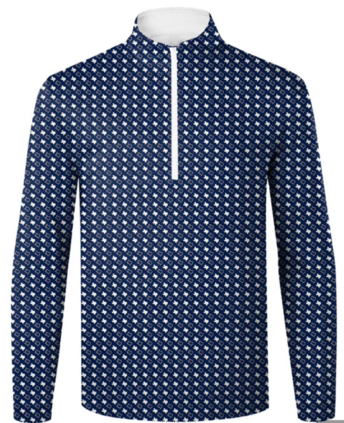 3 State of Texas Performance 1/4 Zip Navy Texas by Texas Life Outfitters