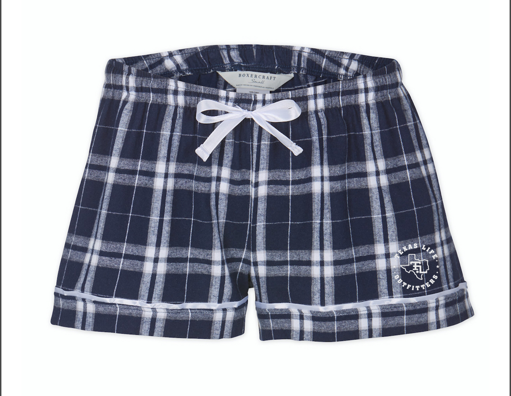 Women's 100% COTTON DOUBLE-BRUSHED FLANNEL BOXERS Texas Life Outfitters