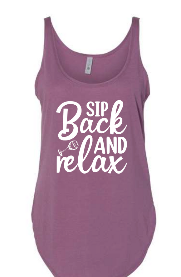 Sip Back And Relax Festival Tank Top