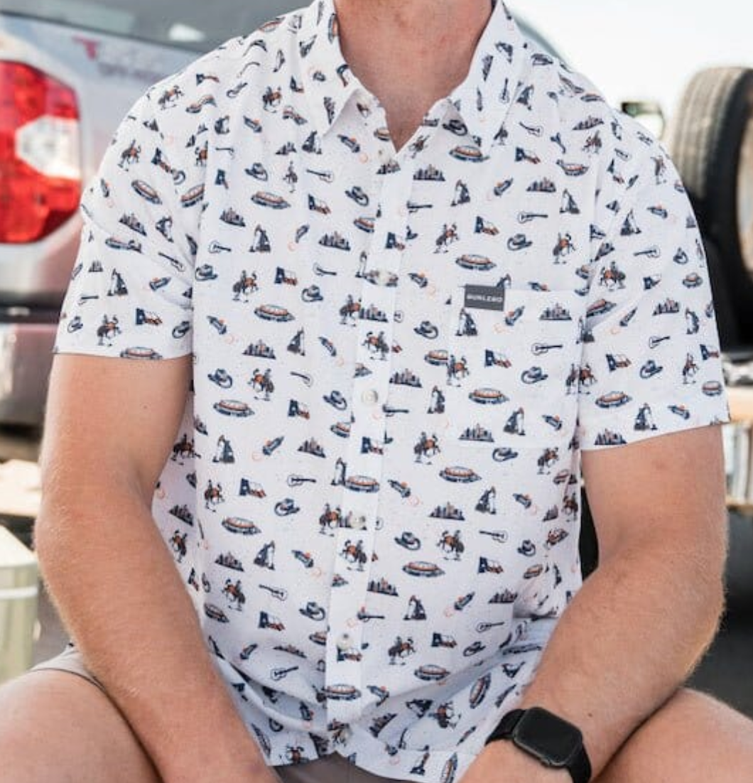 Burlebo Houston Texas Performance Button Up