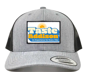 Taste Addison Patch with a Trucker Hat -Charcoal & Black