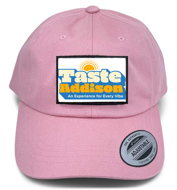 Taste Addison Patch DAD HAT WITH A PULL PATCH SNAPBACK - PINK