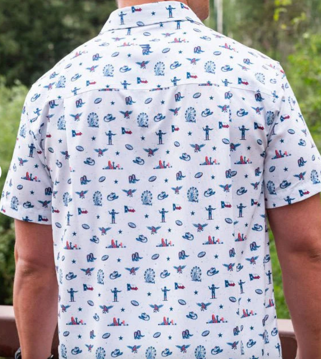 Burlebo DALLAS TEXAS Performance Button Up