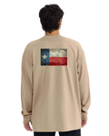 Texas Flag Back Heavyweight oversized Long Sleeve T-shirt