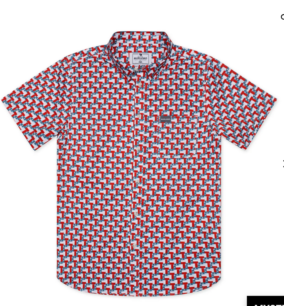 Burlebo TEXAS Flag Performance Button-up