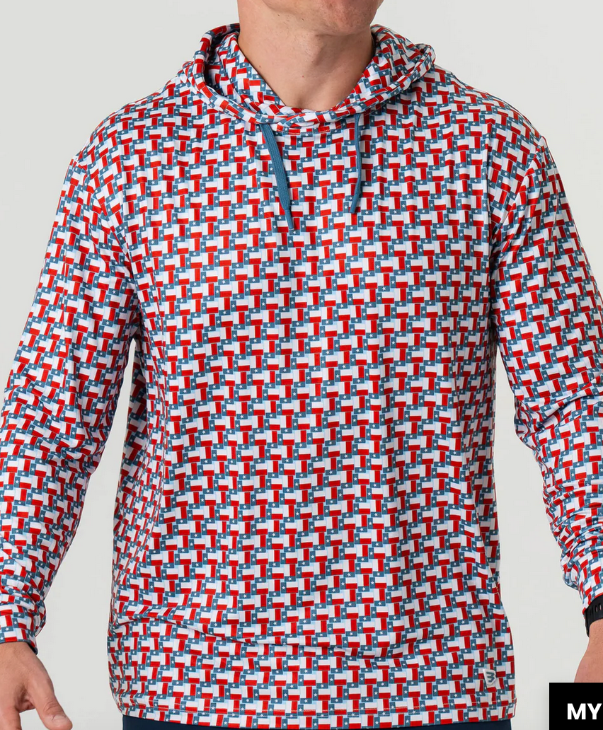 Burlebo Performance Hood Hoodie - Texas Flag