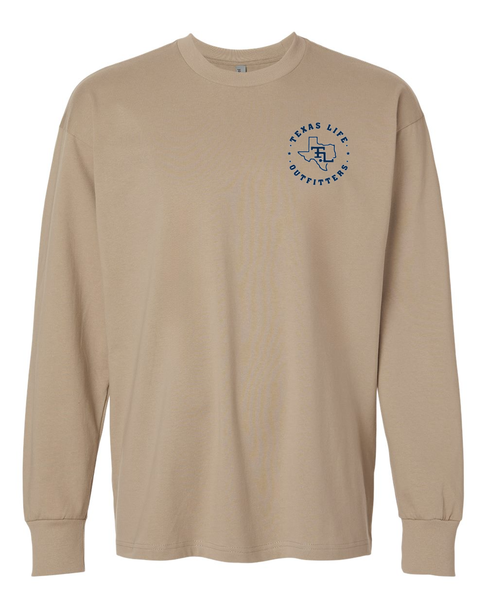 Texas Flag Back Heavyweight oversized Long Sleeve T-shirt