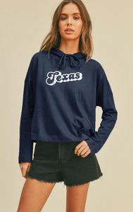 Texas Bubble Long Sleeve Hooded T-Shirt