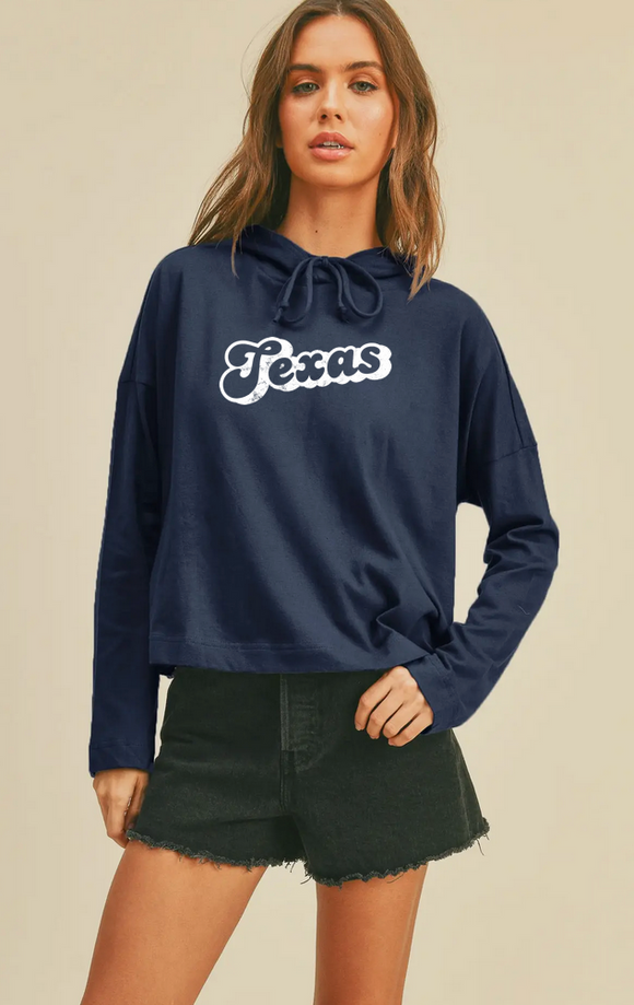Texas Bubble Long Sleeve Hooded T-Shirt