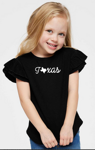Texas Toddler Flutter Sleve Tee T-shirt