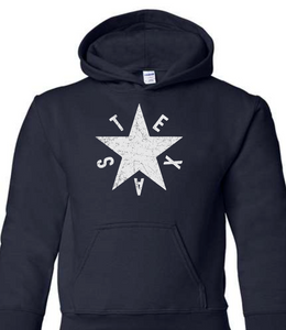 Texas Republic Star Youth Navy Hoodie