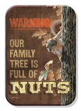 Magnet: Family Tree - Nuts Metal wrapped with printed media