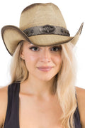 Fort Worth Stockyards Longhorn Western Cowboy Hat: NATURAL / ONE SIZE