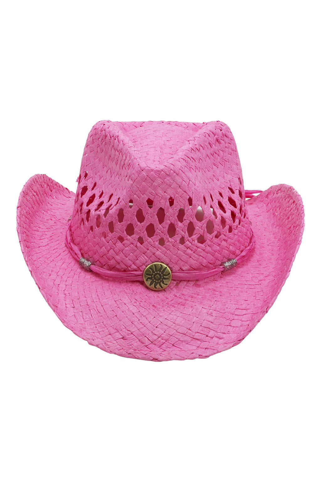 Kids Monochrome Straw Cowboy Hat