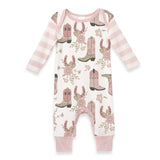 Baby Girl's Cowgirl Boots Cotton Romper youth