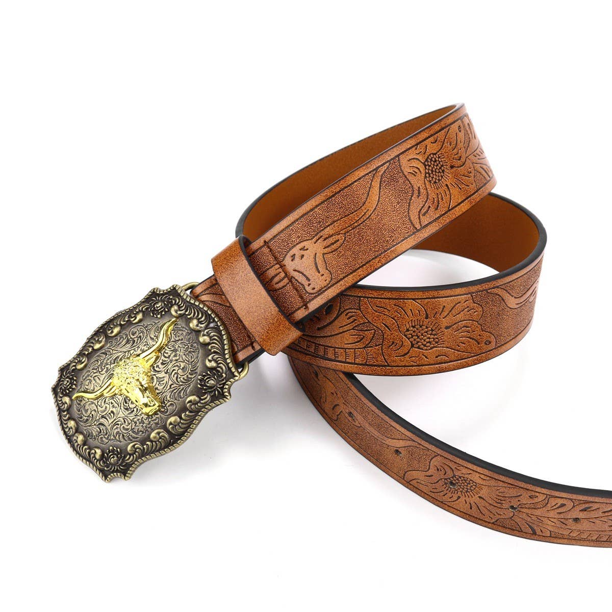 WESTERN COWBOY BELT COW HEAD