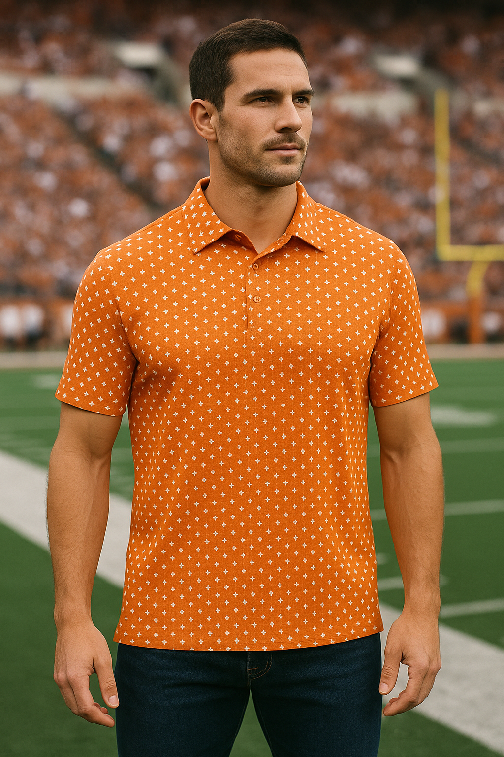 Texas State Dark Orange Performance Polo