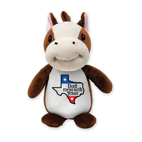 Squishy Brown Horse Plush - Don't Mess with Texas  6