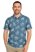 Vintage Cowboy Performance Polo Indigo