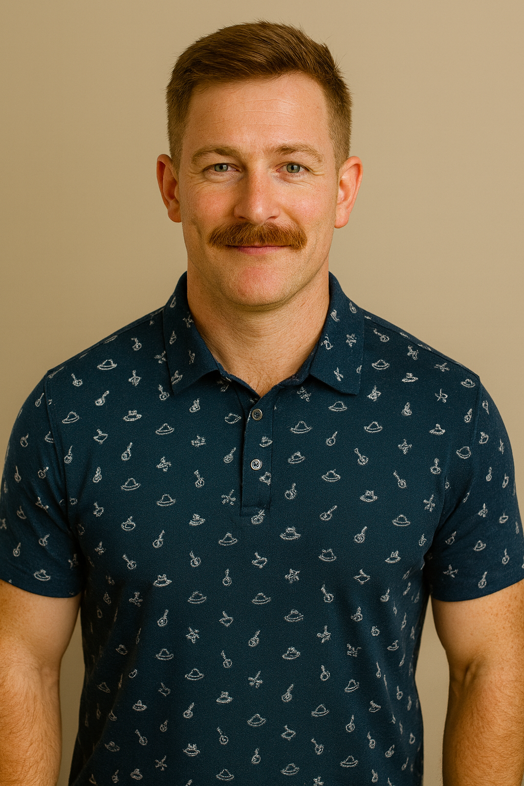 Texas Icons Performance Polo Blue