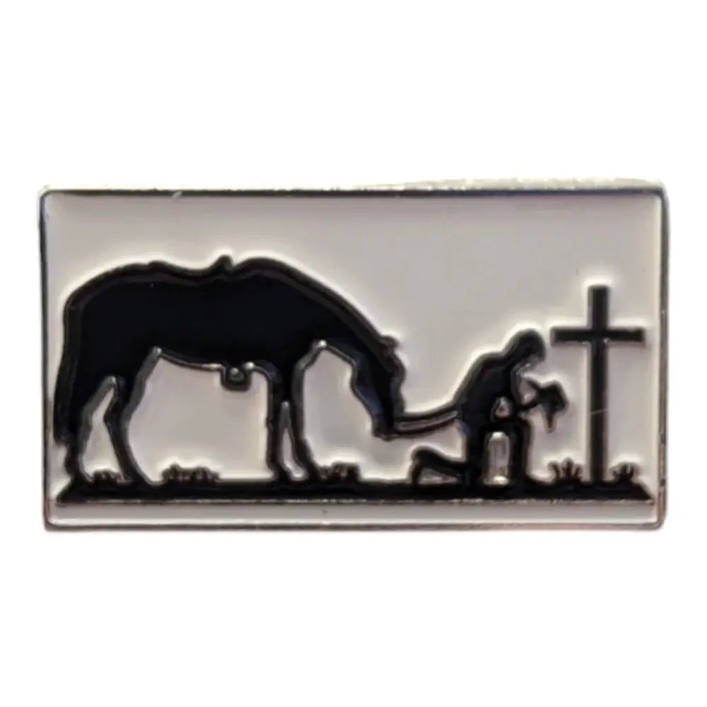 Sturdy Magnetic Cowboy Pin - Style Praying Cowboy