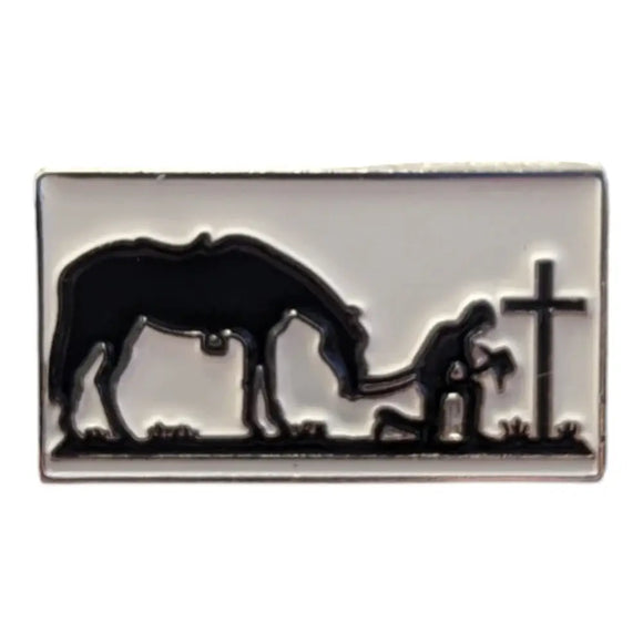 Sturdy Magnetic Cowboy Pin - Style Praying Cowboy