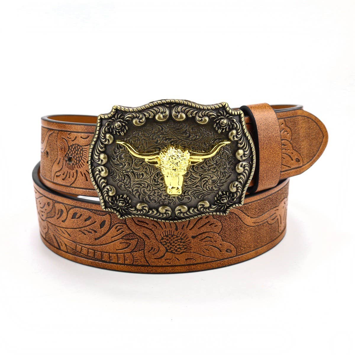 WESTERN COWBOY BELT COW HEAD