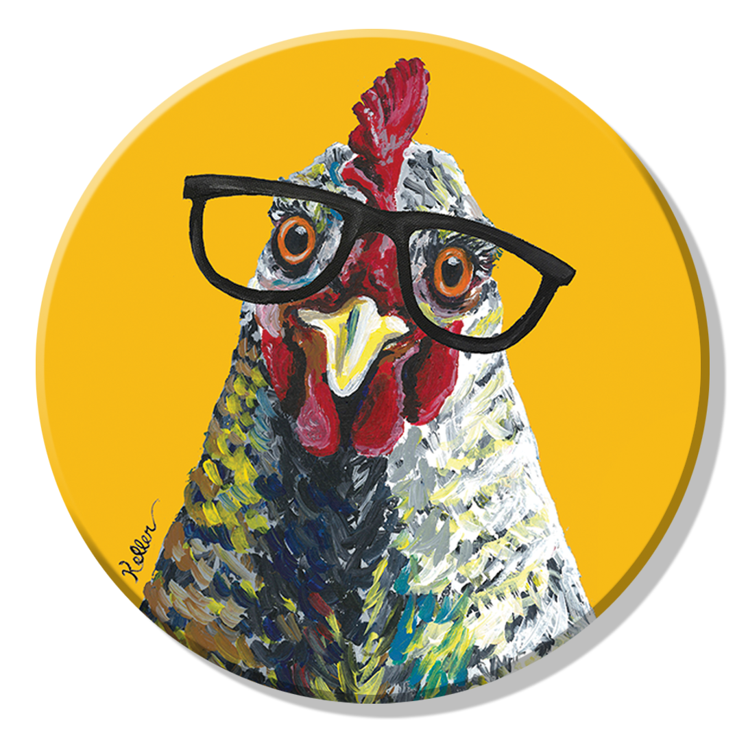 Magnet: Chicken Glasses