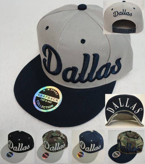 SNAP BACK FLAT BILL HAT [Dallas) Script