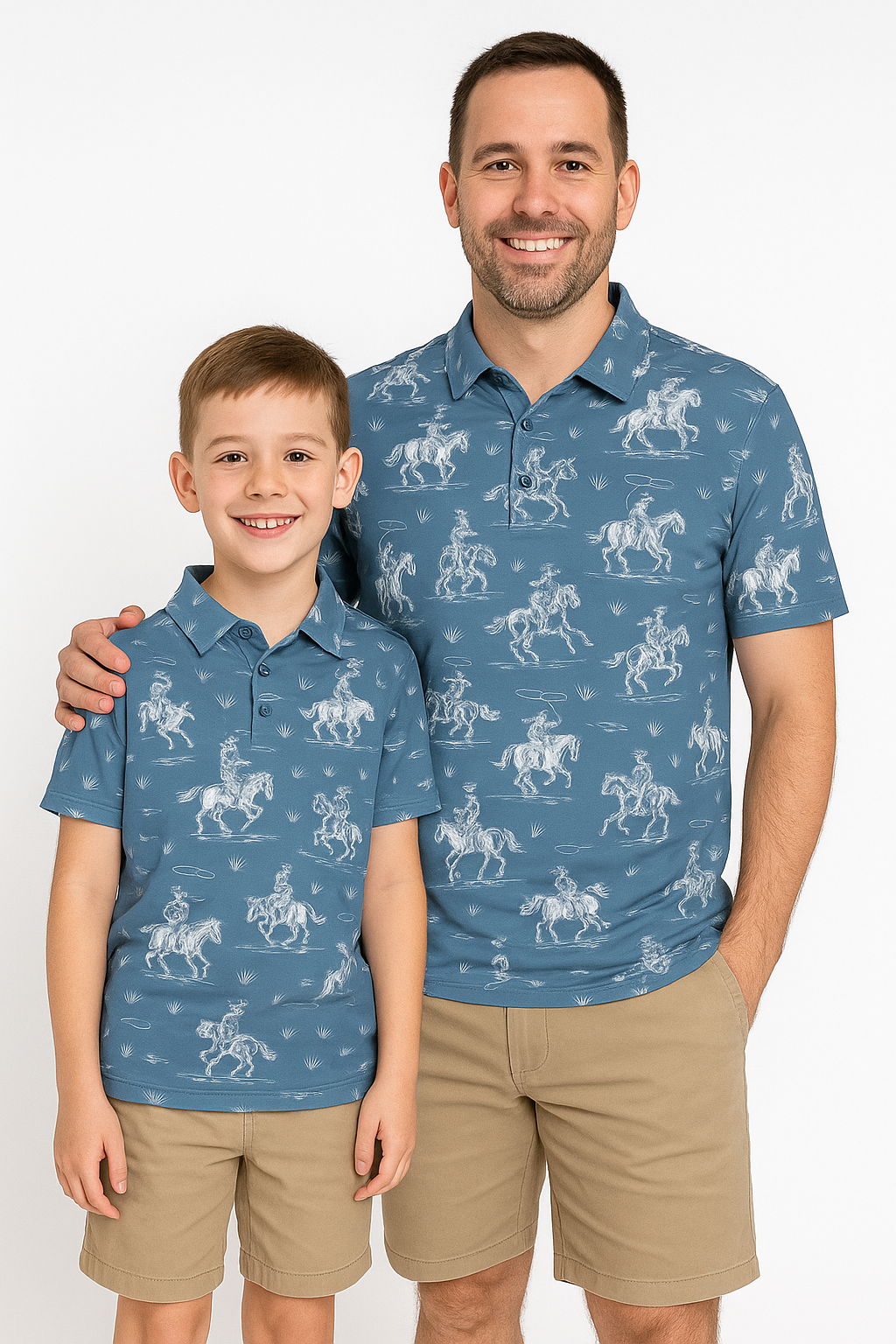 Vintage Cowboy Performance Polo Indigo