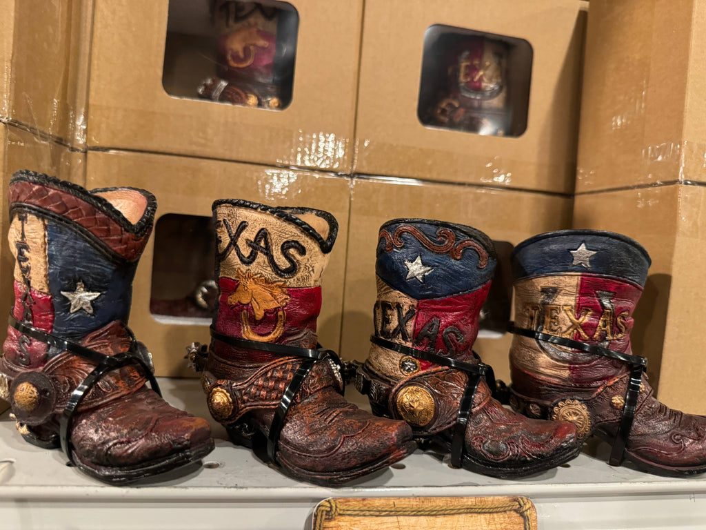Texas Western Boot Vase